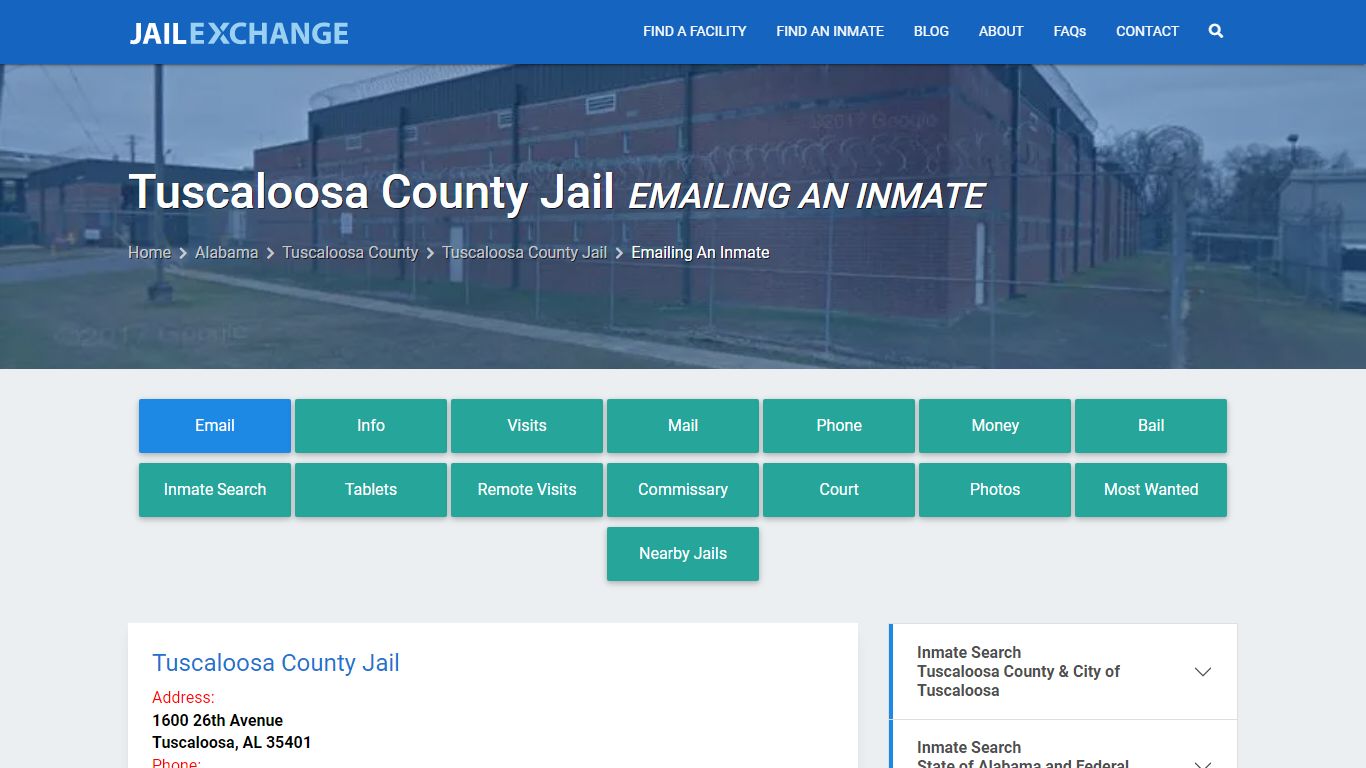 Inmate Text, Email - Tuscaloosa County Jail, AL - Jail Exchange